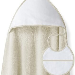profil cape de bain avec bavoir 1x1m - inter baby Cape de bain avec bavoir 1 x 1m- Interbaby