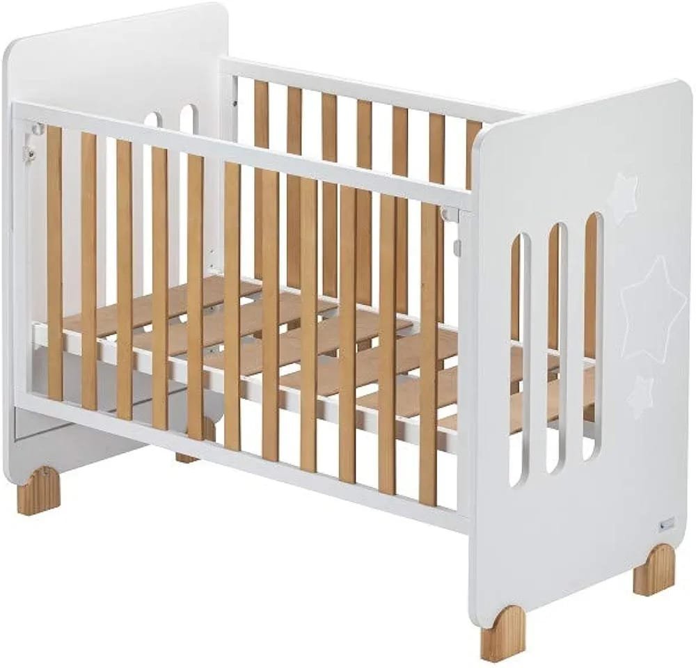Lit en bois bébé Star Nature avec fonction cododo - Interbaby