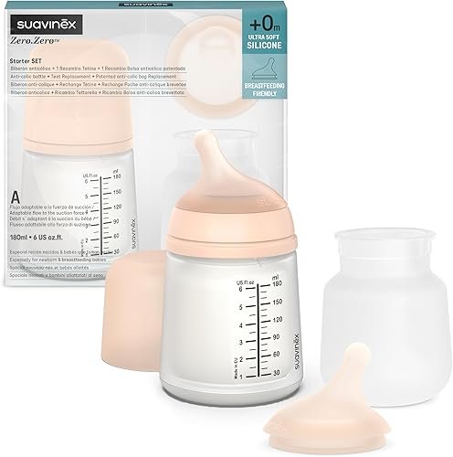Set Biberon anti-colique Starter Zero Zero 180ml - Suavinex