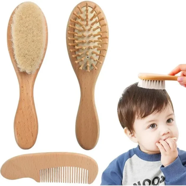 set 3 pièces brosses et peigne souples - baododo Set 3 pièces Brosses et peigne pour bébé - Smart Baby