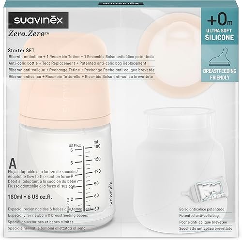 Set Biberon anti-colique Starter Zero Zero 180ml - Suavinex