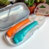 coffret de 2 cuillères en silicone souple gobebe.ma