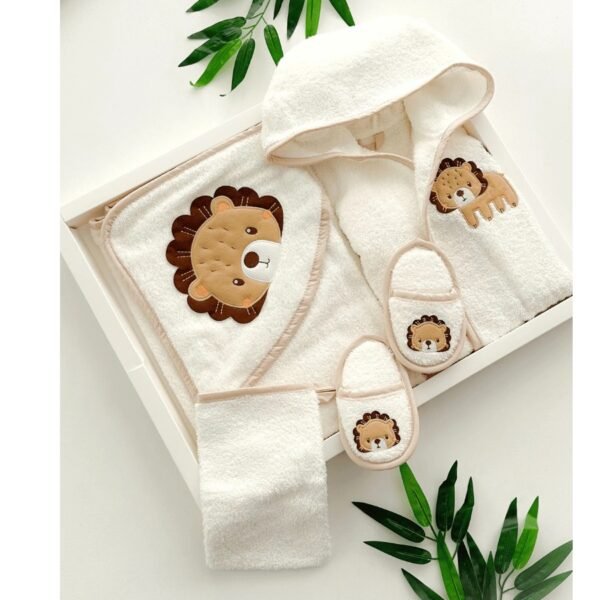 coffret de bain bébé 4 pièces assorties - bebekevi gobébé.ma coffret de bain bébé 4 pièces motif lion