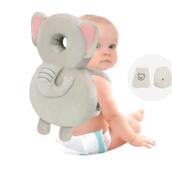 antichoc bébé motif éléphant gris– bebekevi maroc