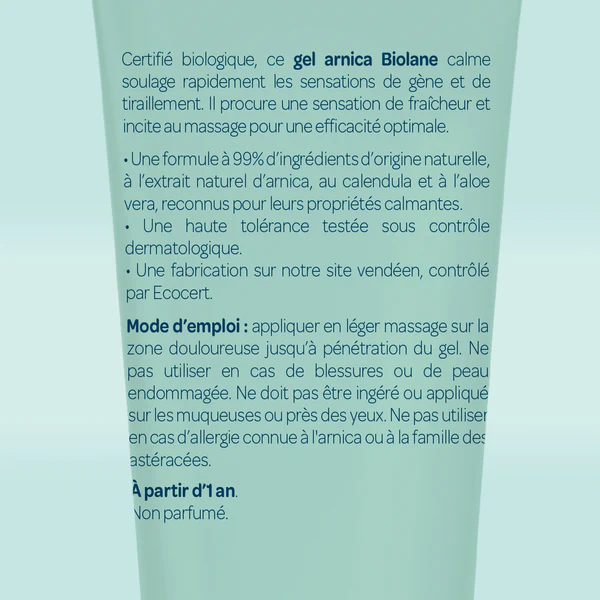 gel à l'arnica certifié biologique Gel à l'arnica certifié biologique - Biolane