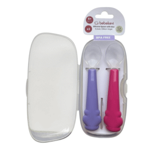 lot de 2 cuillères en silicone - Bebekevi Coffret de 2 cuillères en silicone avec ventouse - Bebekevi