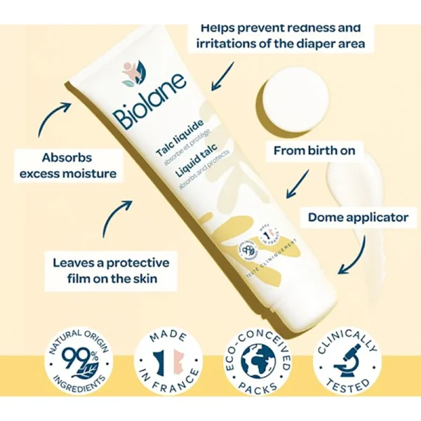 Talc liquide 100ml bébé - Biolane