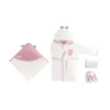 coffret de bain bébé en mousseline 4 pièces motif ours - bebekevi gobebe.ma