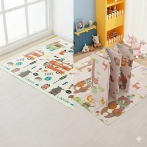 Tapis de jeu réversible en mousse XPE 180 x 200 x 1.5 cm - HEYUAN