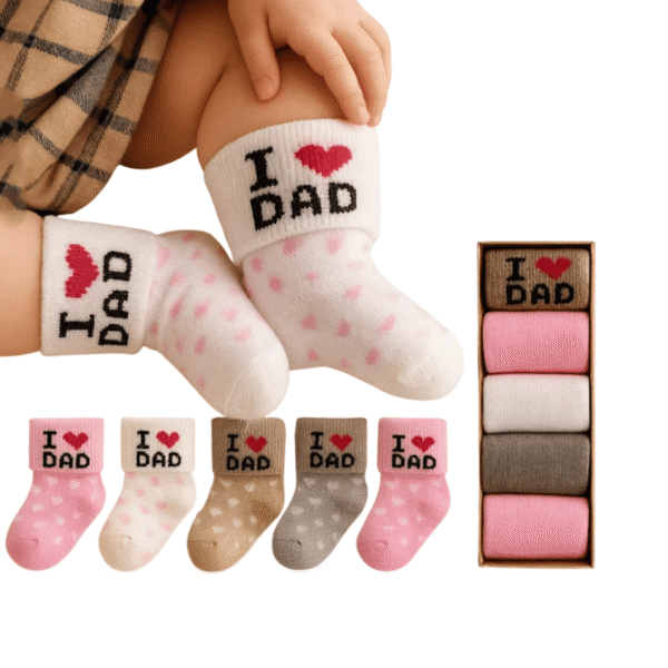 lot de 5 chaussettes love dad-mum – Canorio maroc