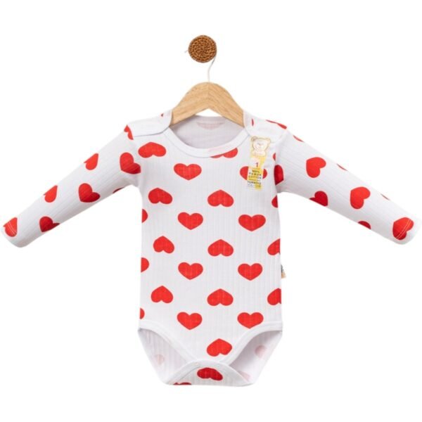 body à manches longues imprimé cœurs – aybus baby maroc