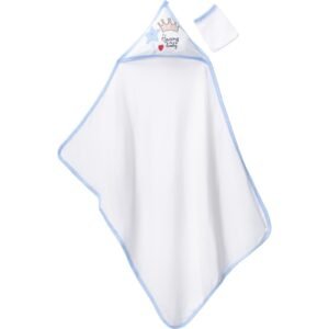 cape de bain avec gant couronne - gulunce baby