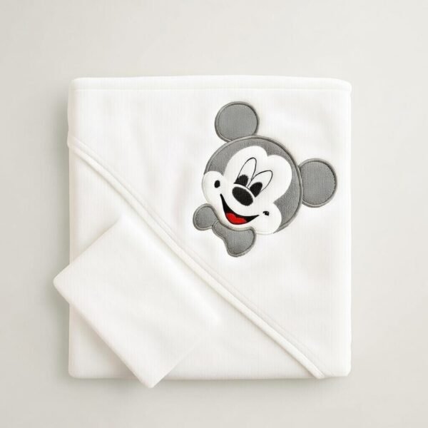 cape de bain avec gant motif mickey - gulunce baby gobébé.ma
