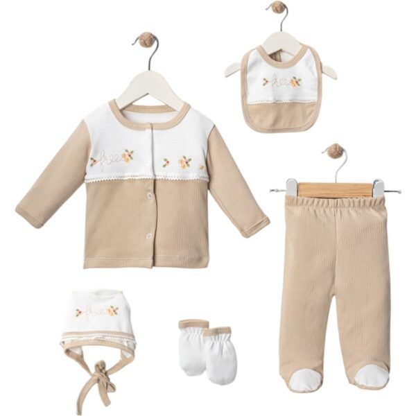 coffret Bébé 0-3mois 5 pièces confortables beige - baby turp maroc coffret naissance complet et pratique - baby turp maroc