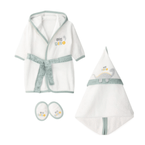 coffret de bain bébé 3 pièces motif dino - eke baby maroc