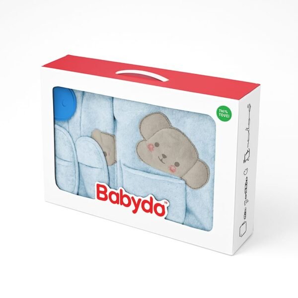 _coffret de bain bleu confortable et élégant 5 pièces - babydo gobébé.ma coffret de bain bébé 5 pièces éléphant - babydo gobébé.ma