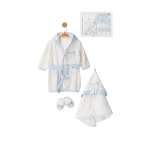 coffret de bain bébé 3 pièces motif chat - eke baby gobébé.ma