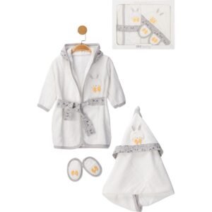 coffret de bain bébé 3 pièces lapin - eke baby gobébé.ma