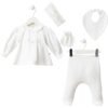 coffret naissance 5 Pièces fille blanc - mini zeyn maroc ensemble 5 Pièces fille 0-pour sorties de maternité maroc