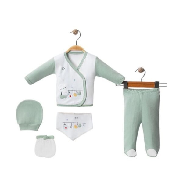 ensemble sortie de maternité 5 pièces doux et complet gobébé.ma