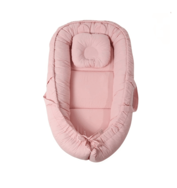 couffin bébé avec oreiller polyvalent rose - bebekevi maroc couffin nest bien rembourré gobébé.ma