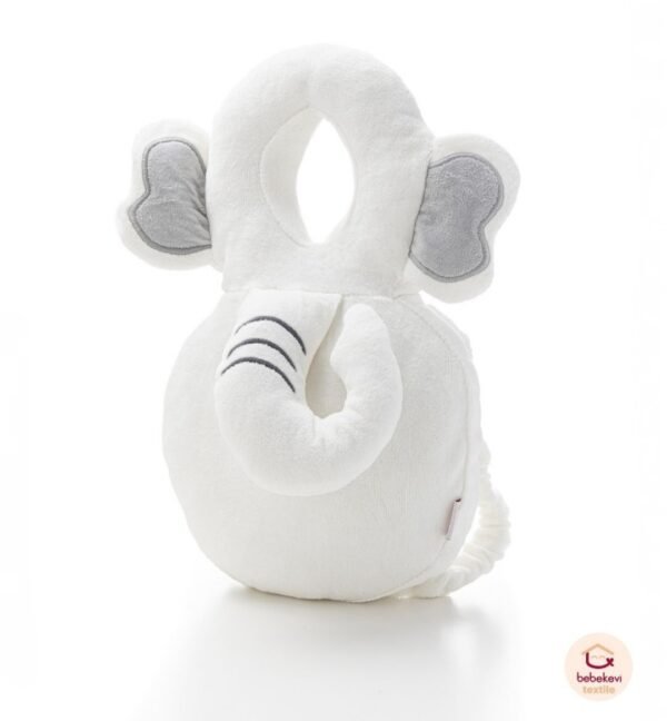 coussin protecteur antichoc bébé motif éléphant blanc – bebekevi gobebe Coussin protecteur antichoc bébé motif éléphant – Bebekevi