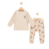 ensemble bébé en coton doux beige gobébé.ma ensemble bébé 2 pièces motif animal - aybus baby gobébé.ma