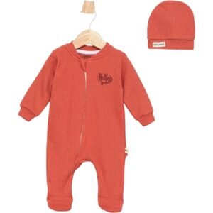 ensemble bébé grenouillère + bonnet en coton - aybus baby gobébé.ma
