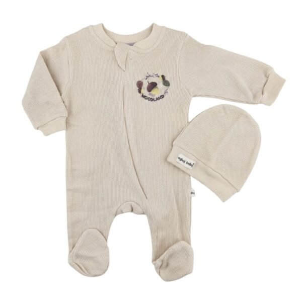 ensemble grenouillère + bonnet unisexe en coton - aybus baby maroc