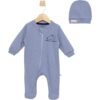 ensemble grenouillère + bonnet motif ours - aybus baby gobébé.ma