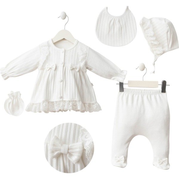 coffret naissance fille 5 pièces - mini zeyn gobébé.ma