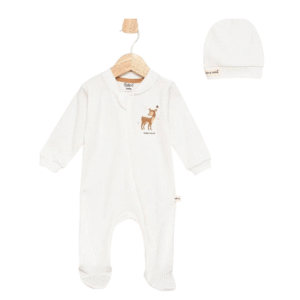 ensemble unisexe grenouillère + bonnet en coton - aybus baby gobébé.ma