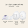 lansinoh_tire-lait_assemblage_facile_gobebe.ma Tire-lait double mains libres compact simple – Lansinoh