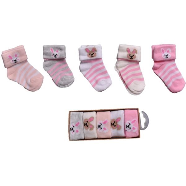 lot de 5 chaussettes bébé 0 à 6 mois – canari