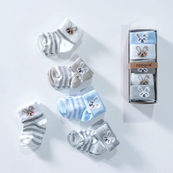 lot de 5 chaussettes bébé 0 à 6 mois – canari