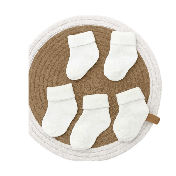 lot de 5 chaussettes blanches – Canario maroc lot de 5 chaussettes blanches pour bébé – canario gobébé.ma
