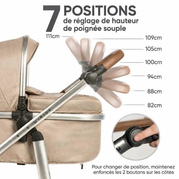 Pack Poussette avec Nacelle, Maxi-cosi et Sac à langer 516+C – Kidilo