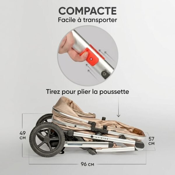 Pack Poussette avec Nacelle, Maxi-cosi et Sac à langer 516+C – Kidilo