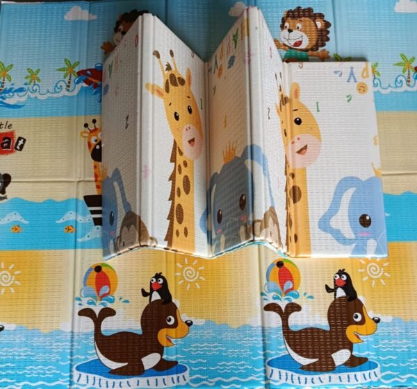 Tapis de jeu réversible en mousse XPE 180 x 200 x 1.5 cm - HEYUAN