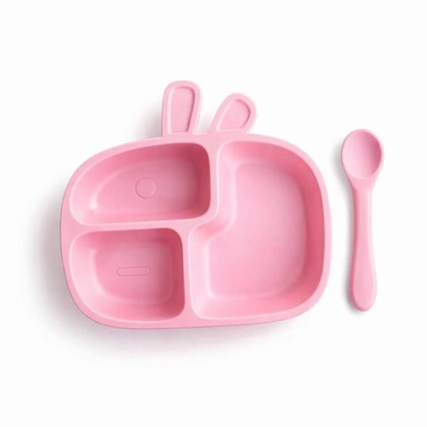 Assiette en silicone avec cuillère alimentaire maroc