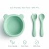 set repas en silicone souple avec fourchette et cuillère maroc