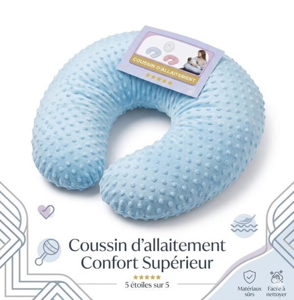 coussin d’allaitement – confort supérieur pour maman et bébé bleu maroc coussin d’allaitement bien rembourré maroc