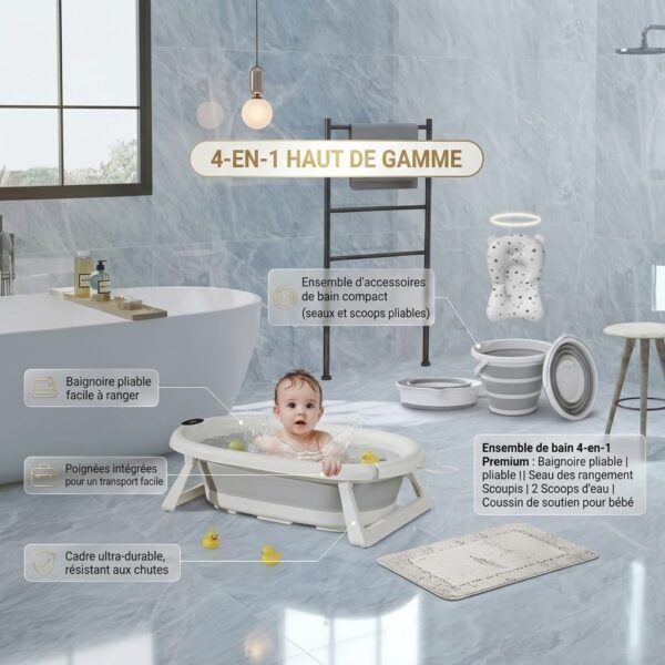 kit baignoire complet pliable et portable 4 en 1 gobebe maroc kit baignoire complet et pliable maroc