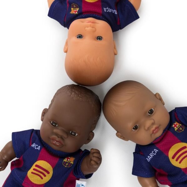 Poupée Bébé avec Tenue Football Officielle Barcelone 21 cm – Miniland
