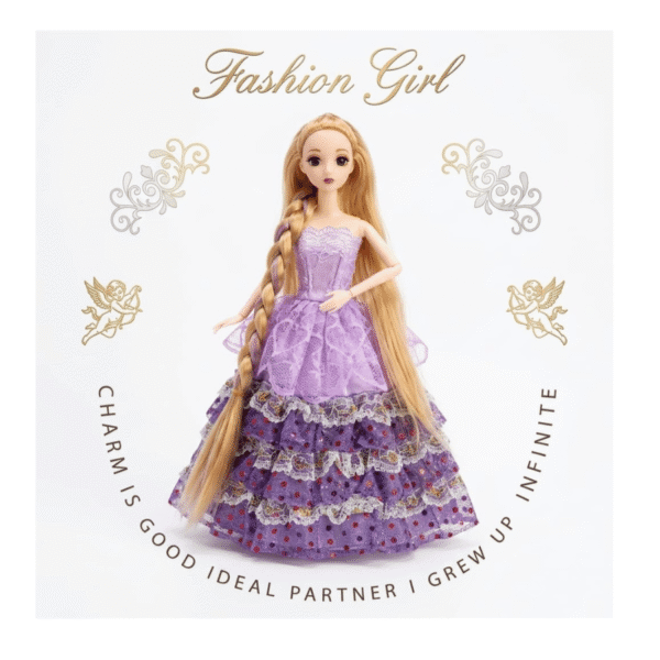 poupée avec robe élégante mauve maroc