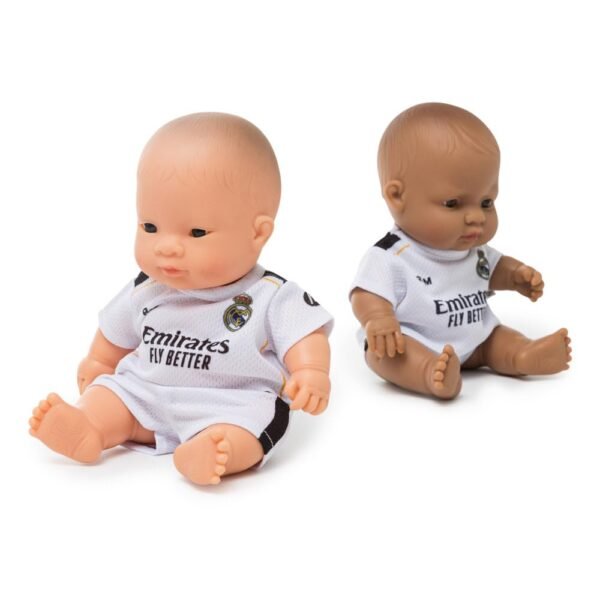 Poupée Bébé avec Tenue Football Officielle Real Madrid 21 cm – Miniland
