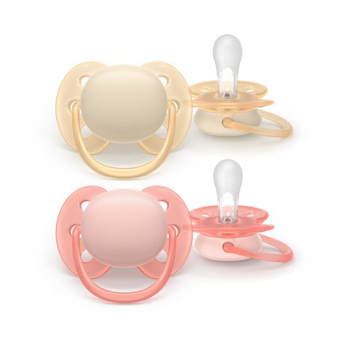 sucettes 0-6m ultra soft gentle care - philips avent maroc Lot de 2 sucettes 0-6m ultra soft gentle care rose - Philips Avent