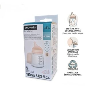 biberon 180 ml anti-colique debit s - suavinex maroc