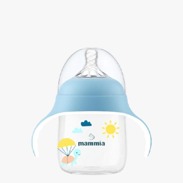 biberon évolutif 2 en 1 à poignée ergonomique 300ml bleu - mammia maroc biberon évolutif 2 en 1