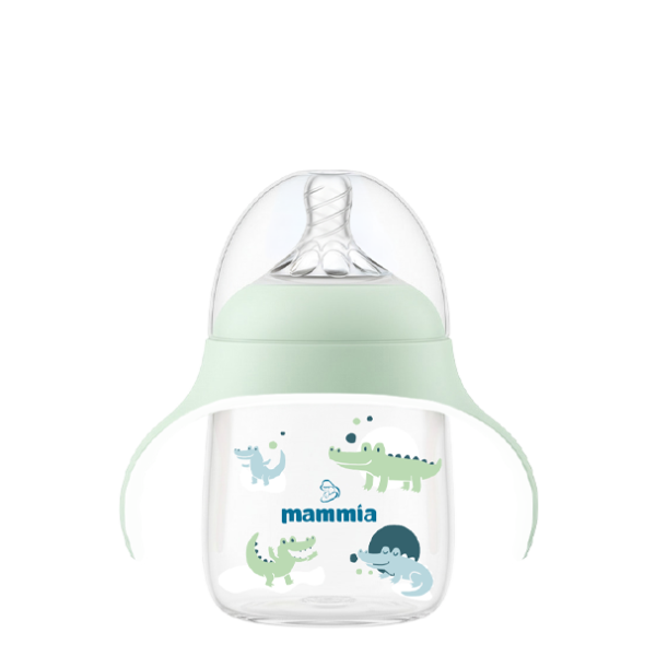 biberon évolutif 2 en 1 à poignée ergonomique 300ml vert - mammia maroc biberon évolutif 2 en 1 gobebe.ma